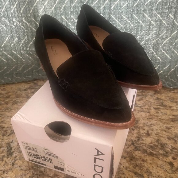 ALDO Clarencea-93 Women's Slip On size 6 Black Suede Shoes - Picture 1 of 6